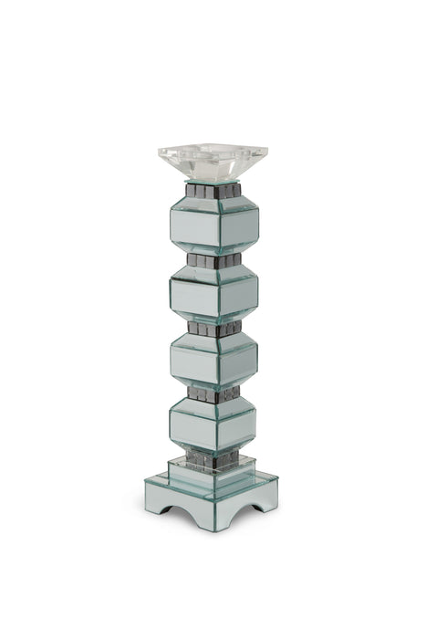 AICO Montreal 4-Tier Mirrored Candle Holder w/Crystal Accents (2/pack) - Visions in Furniture (La Mirada, CA)