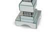 AICO Montreal 4-Tier Mirrored Candle Holder w/Crystal Accents (2/pack) - Visions in Furniture (La Mirada, CA)
