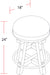 Parker House Lodge Dining Swivel Counter Stool