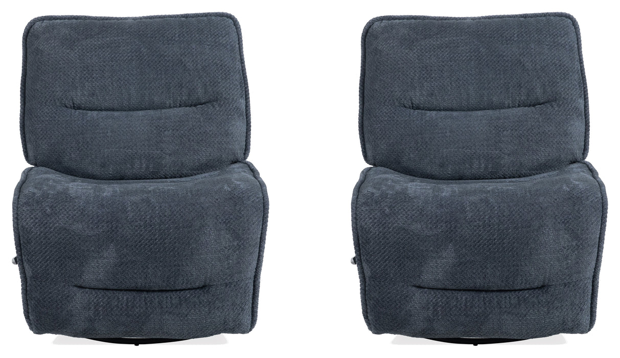 Parker Living Leo - Midnight Blue Armless Recliner Two Pack