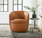 Parker Living Barolo 100% Italian Leather Swivel Club Chair