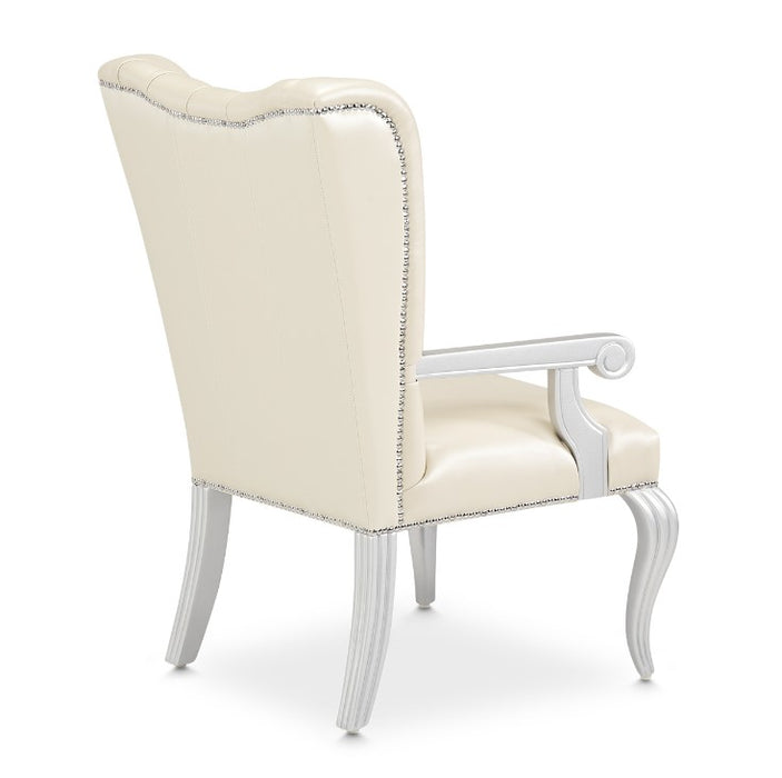 AICO Hollywood Swank Desk Chair in Creamy Pearl - Visions in Furniture (La Mirada, CA)
