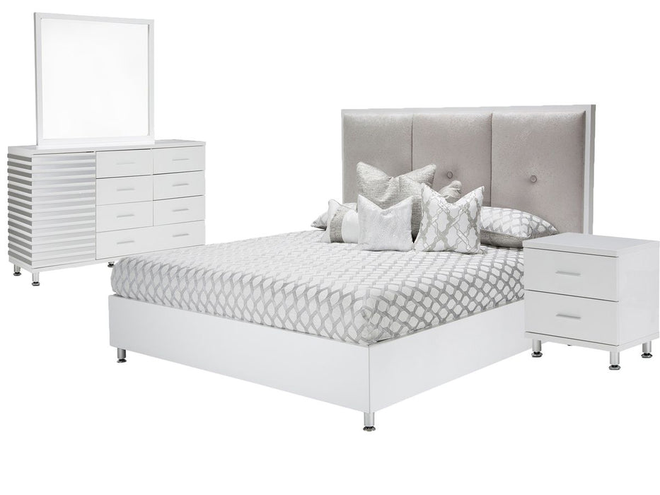 Aico Horizons Wall Mirror in Cloud White - Visions in Furniture (La Mirada, CA)