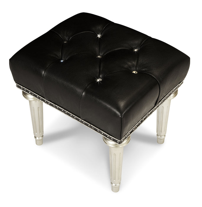 AICO Hollywood Swank Vanity Bench in Platinum 03804-05 - Visions in Furniture (La Mirada, CA)