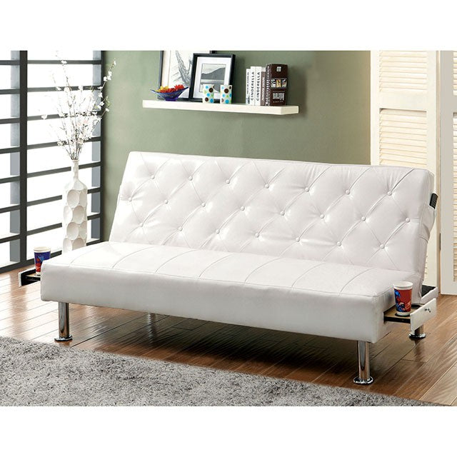 Farel Futon Sofa Red & White - Visions in Furniture (La Mirada, CA)