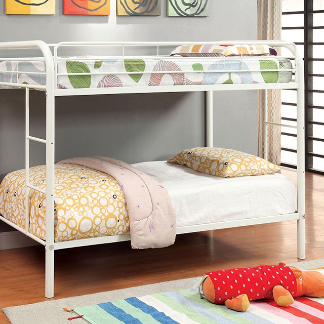 Rainbow Twin/Twin Bunk Bed Black, Silver, & White - Visions in Furniture (La Mirada, CA)