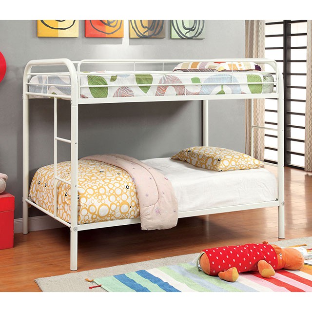 Rainbow Twin/Twin Bunk Bed Black, Silver, & White - Visions in Furniture (La Mirada, CA)