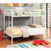 Rainbow Twin/Twin Bunk Bed Black, Silver, & White - Visions in Furniture (La Mirada, CA)