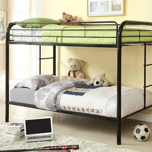 Rainbow Twin/Twin Bunk Bed Black, Silver, & White - Visions in Furniture (La Mirada, CA)
