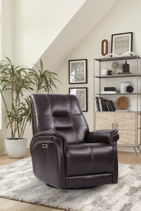 Parker Living Carnegie - Verona Coffee - Powered By Freemotion Cordless Power Swivel Glider Recliner