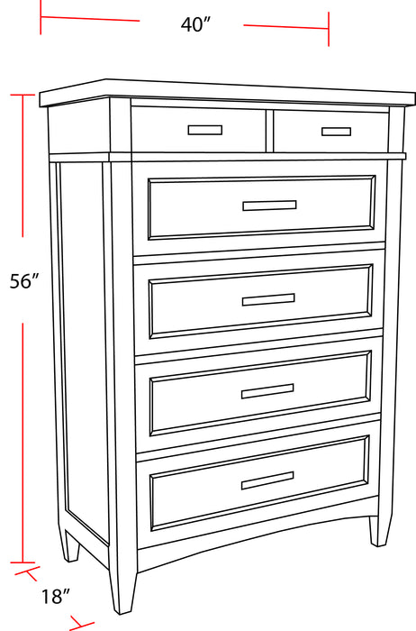 Parker House Americana Modern Bedroom 6 Drawer Chest