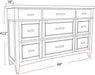 Parker House Americana Modern Bedroom 9 Drawer Dresser