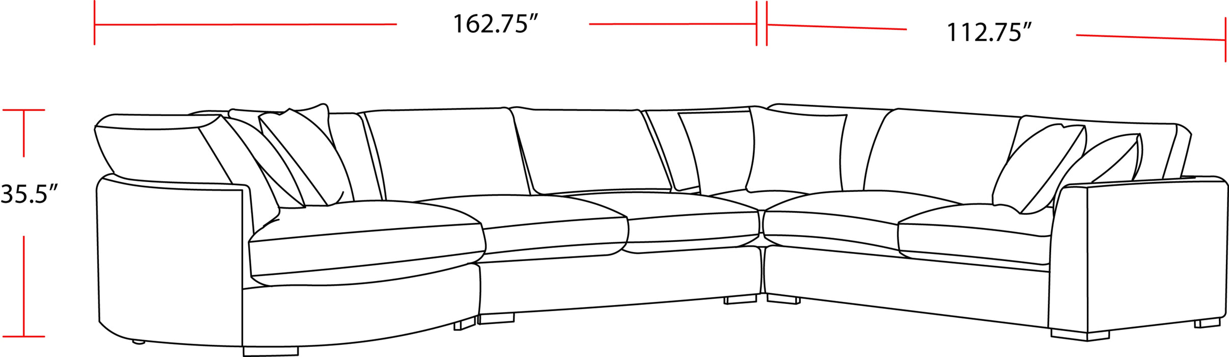 Parker Living The Bump - Alistair Fossil 4 Piece Modular Sectional
