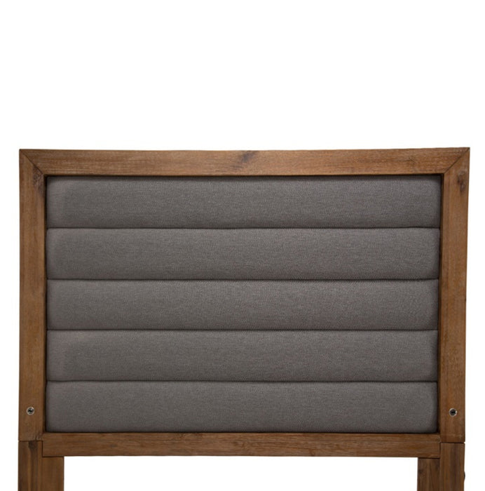 AICO Brooklyn Walk King Channel Tufted Panel Bed in Burnt Umber - Visions in Furniture (La Mirada, CA)