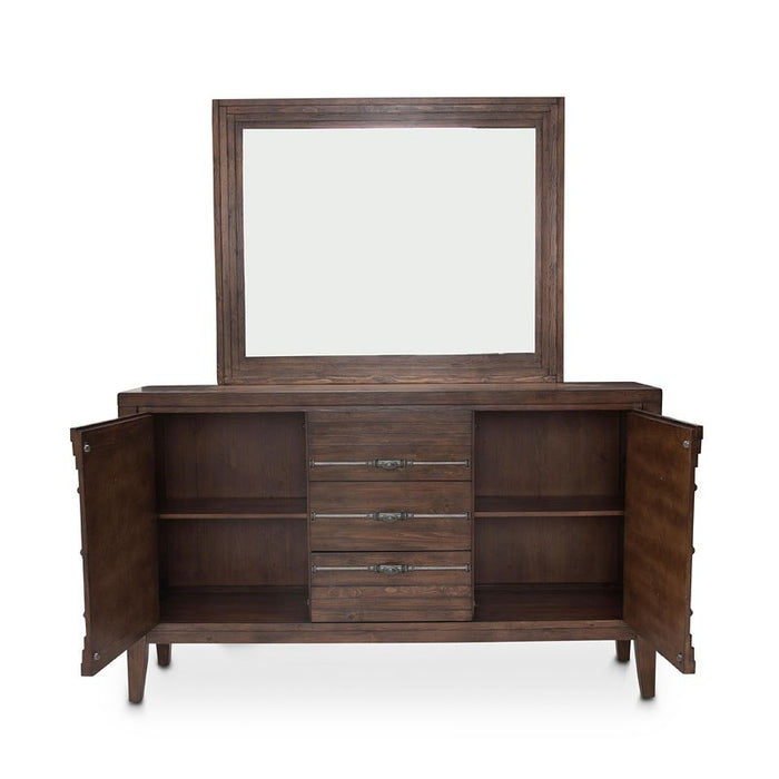 Aico Carrollton Sideboard Mirror in Rustic Ranch - Visions in Furniture (La Mirada, CA)