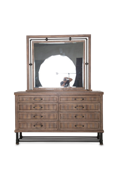 Aico Crossings Mirror in Reclaimed Barn - Visions in Furniture (La Mirada, CA)