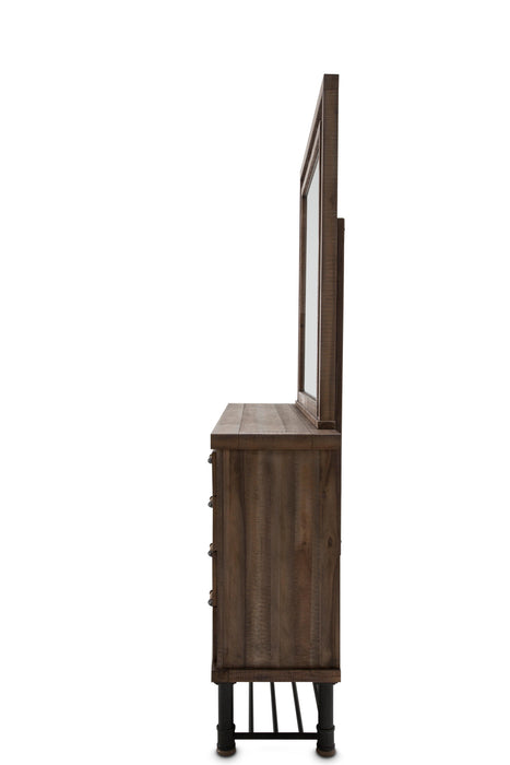 Aico Crossings Mirror in Reclaimed Barn - Visions in Furniture (La Mirada, CA)