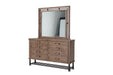 Aico Crossings Mirror in Reclaimed Barn - Visions in Furniture (La Mirada, CA)