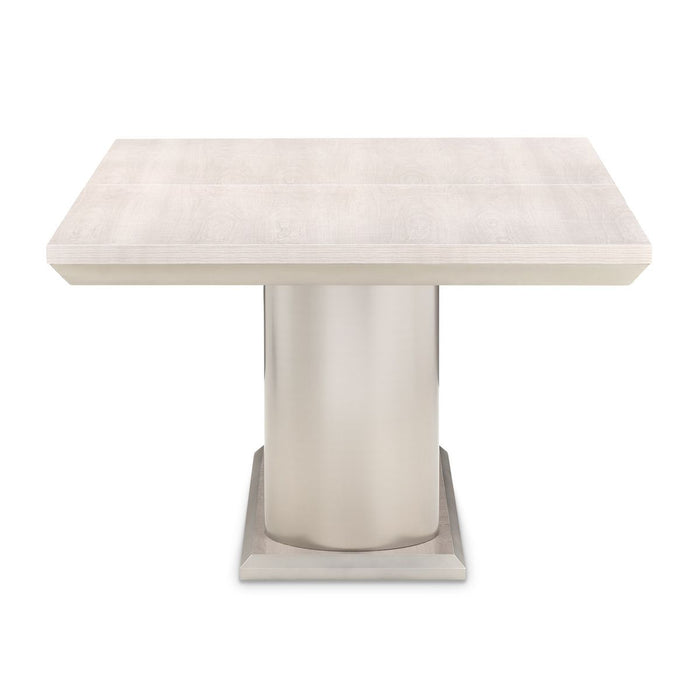 AICO Marin Double Pedestal Table in Greige - Visions in Furniture (La Mirada, CA)