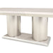 AICO Marin Double Pedestal Table in Greige - Visions in Furniture (La Mirada, CA)