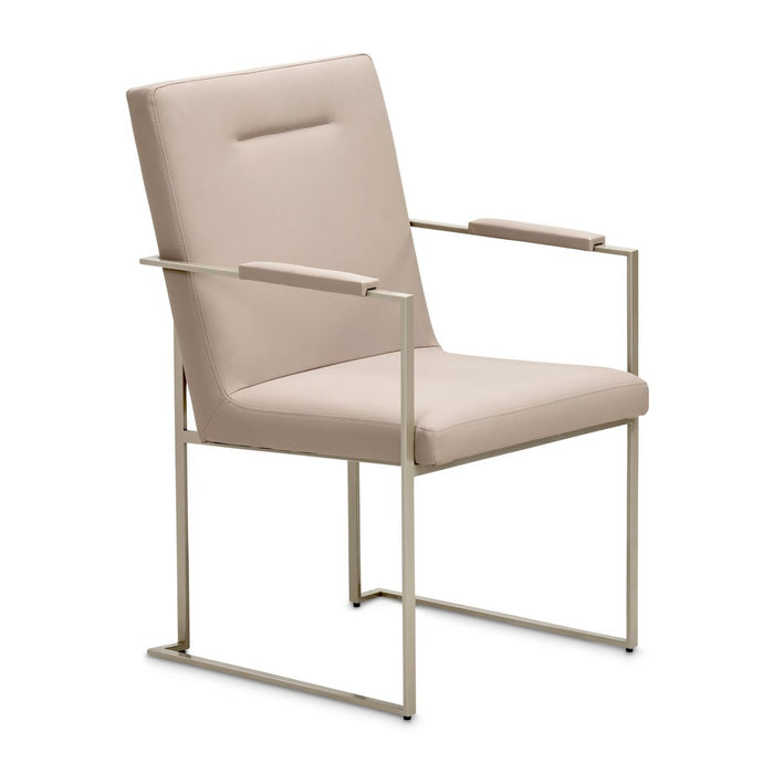AICO Marin Arm Chair (Set of 2) in Greige - Visions in Furniture (La Mirada, CA)