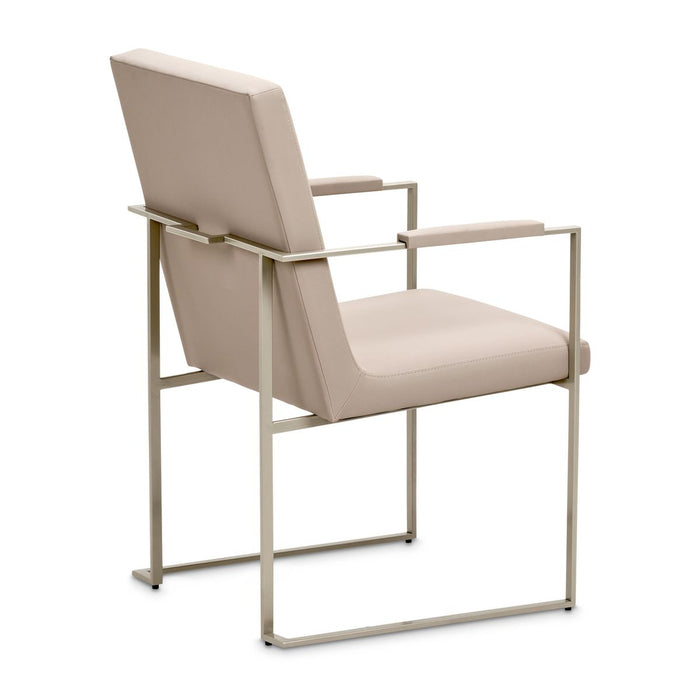 AICO Marin Arm Chair (Set of 2) in Greige - Visions in Furniture (La Mirada, CA)