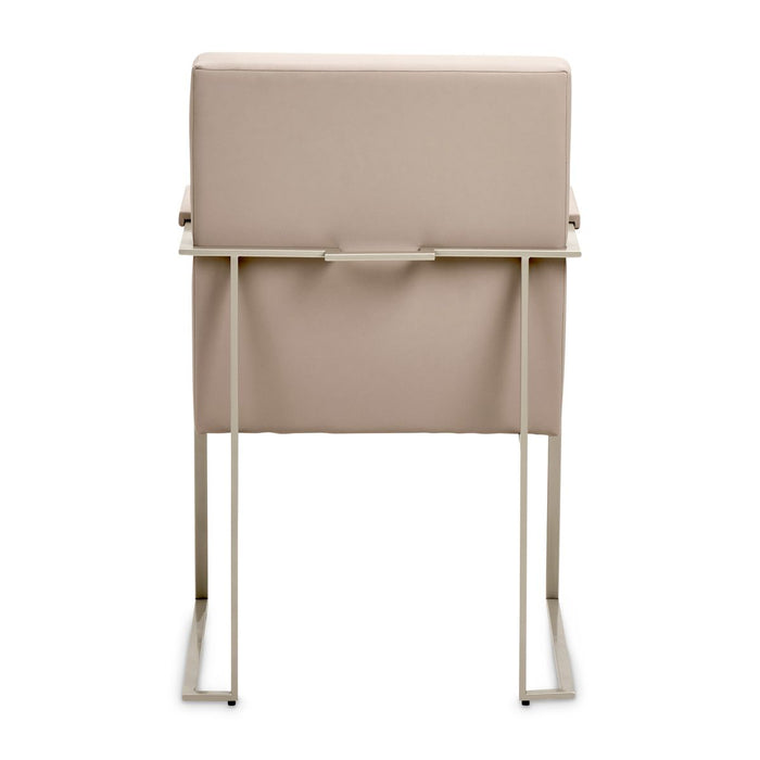 AICO Marin Arm Chair (Set of 2) in Greige - Visions in Furniture (La Mirada, CA)