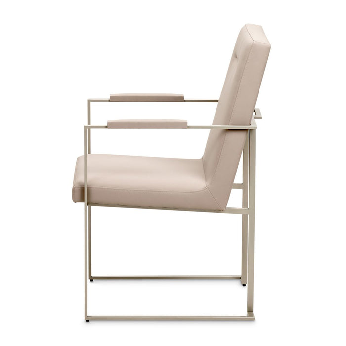 AICO Marin Arm Chair (Set of 2) in Greige - Visions in Furniture (La Mirada, CA)