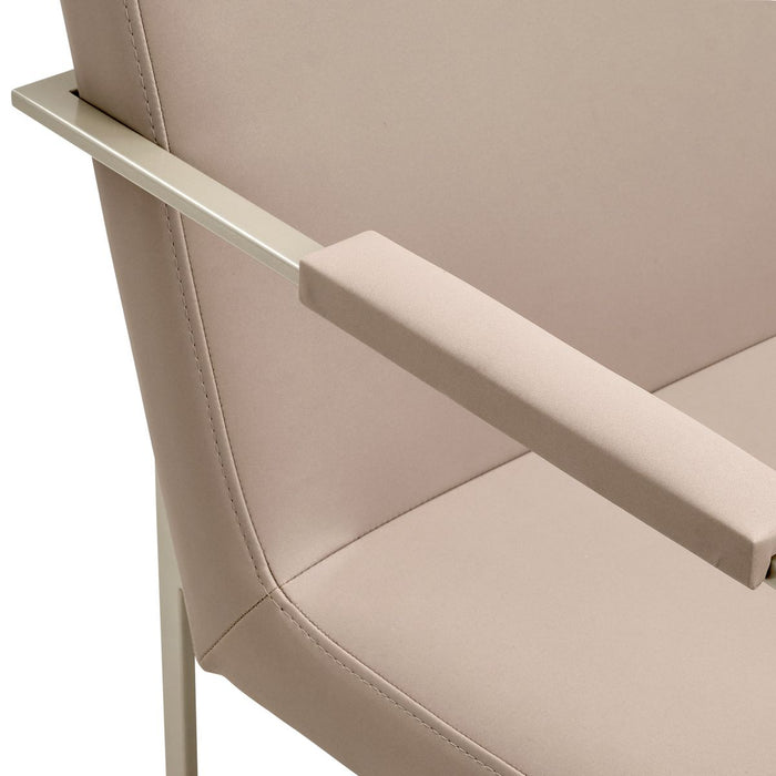 AICO Marin Arm Chair (Set of 2) in Greige - Visions in Furniture (La Mirada, CA)