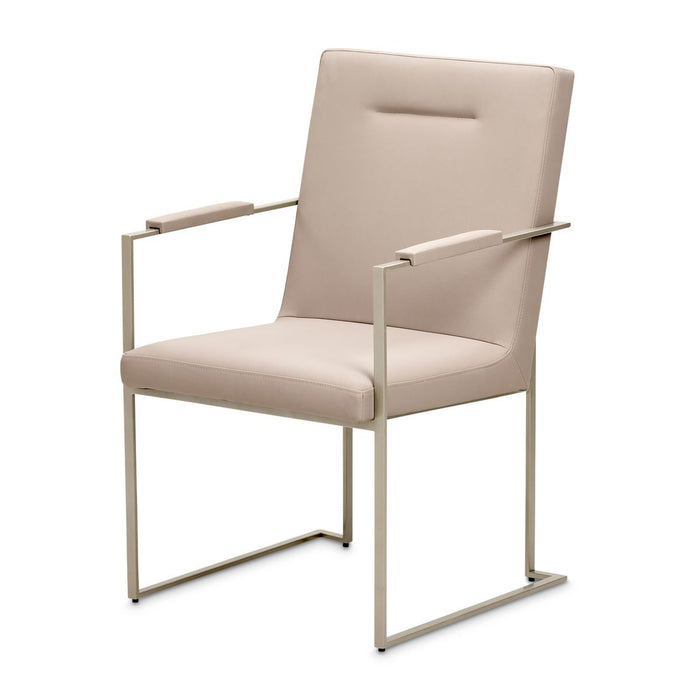 AICO Marin Arm Chair (Set of 2) in Greige - Visions in Furniture (La Mirada, CA)