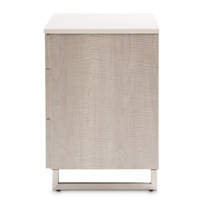 AICO Marin Nightstand in Greige - Visions in Furniture (La Mirada, CA)