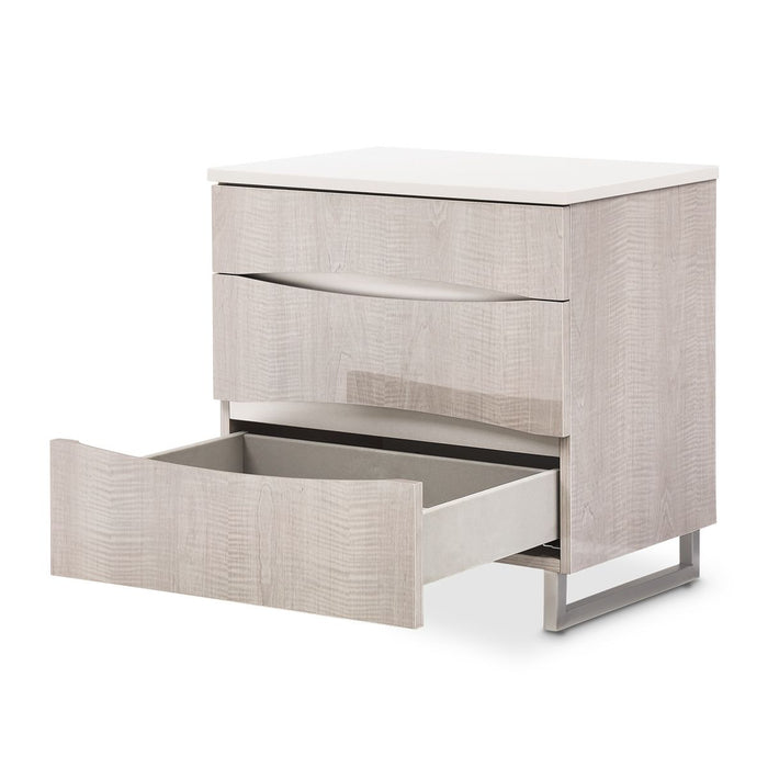 AICO Marin Nightstand in Greige - Visions in Furniture (La Mirada, CA)
