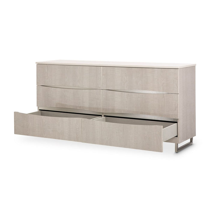 AICO Marin Dresser in Greige - Visions in Furniture (La Mirada, CA)