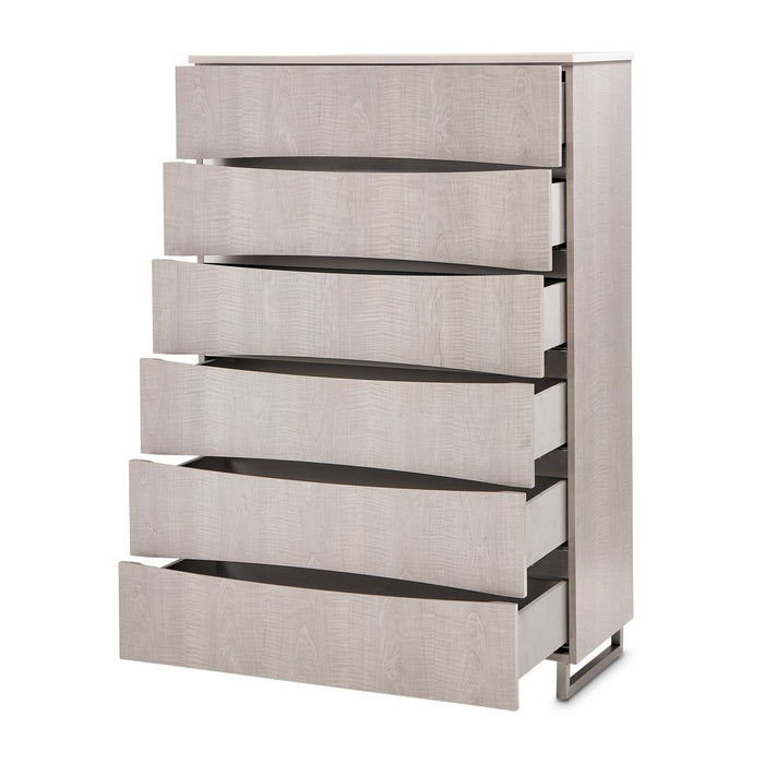 AICO Marin 6-Drawer Chest in Greige - Visions in Furniture (La Mirada, CA)