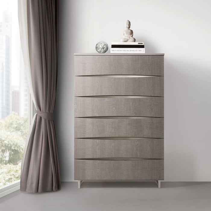 AICO Marin 6-Drawer Chest in Greige - Visions in Furniture (La Mirada, CA)