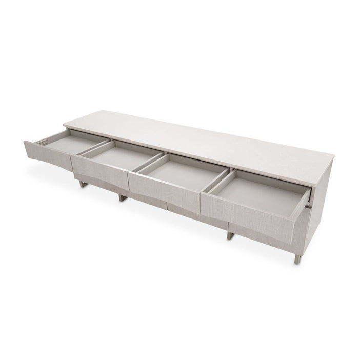 AICO Marin Media Cabinet in Greige - Visions in Furniture (La Mirada, CA)