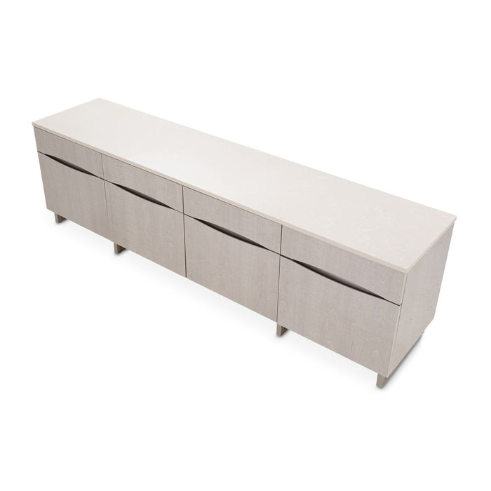 AICO Marin Media Cabinet in Greige - Visions in Furniture (La Mirada, CA)