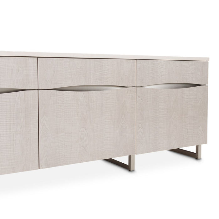 AICO Marin Media Cabinet in Greige - Visions in Furniture (La Mirada, CA)