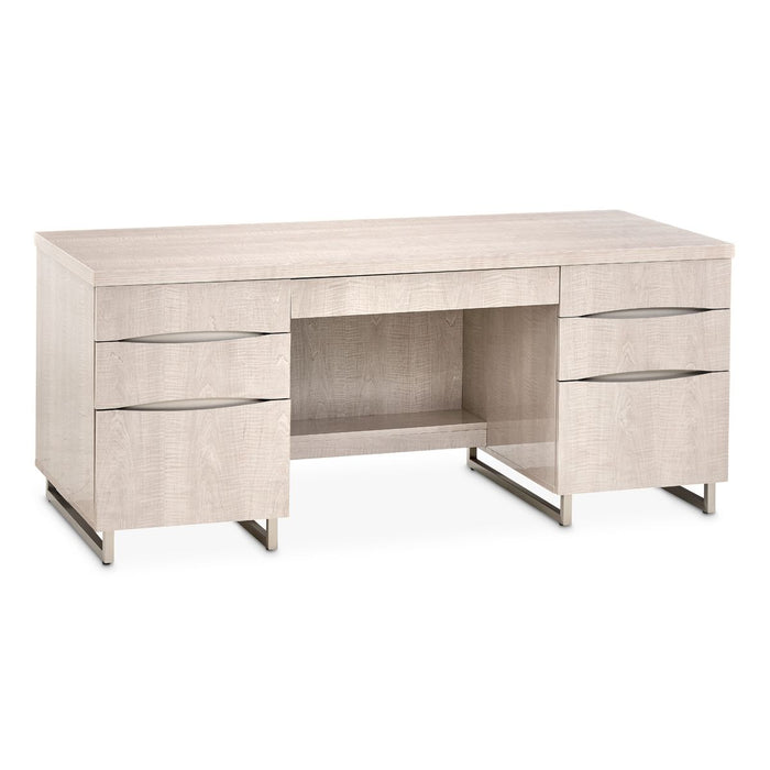 AICO Marin Desk in Greige - Visions in Furniture (La Mirada, CA)