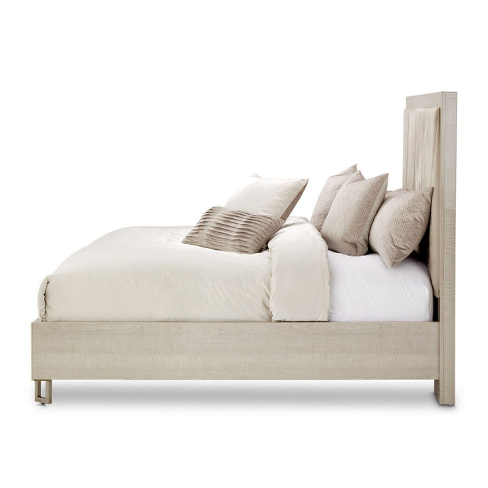 AICO Marin King Panel Bed in Greige - Visions in Furniture (La Mirada, CA)