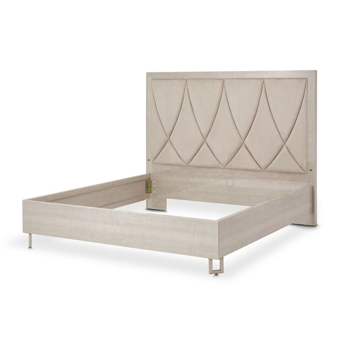 AICO Marin King Panel Bed in Greige - Visions in Furniture (La Mirada, CA)