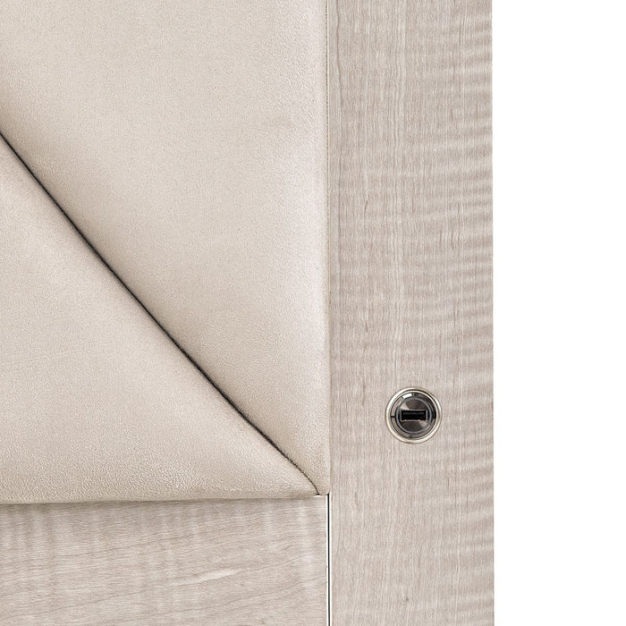 AICO Marin King Panel Bed in Greige - Visions in Furniture (La Mirada, CA)