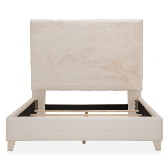 AICO Furniture Emerson King Upholstered Bed in Powder - Visions in Furniture (La Mirada, CA)