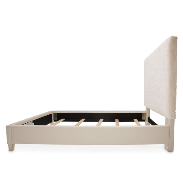 AICO Furniture Emerson Queen Upholstered Bed in Powder - Visions in Furniture (La Mirada, CA)