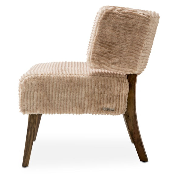 AICO Furniture A La Carte HalfMoon Curved Back Chair in Boardwalk - Visions in Furniture (La Mirada, CA)