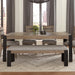 Parker House Cedar Fork - Dining 78 inch Rectangular Dining Table with 6 ladderback chairs