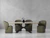 Parker House Crossings - Monaco Dining 84 Inch Rectangular Dining Table with 4 Upholstered Chairs