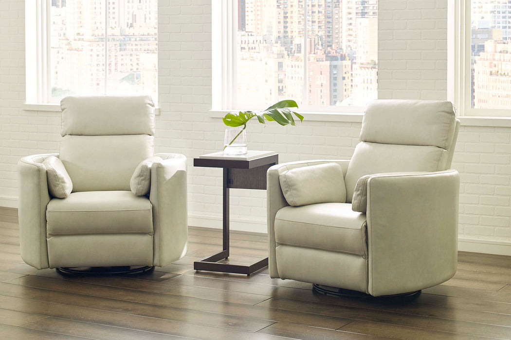 Parker Living Radius - Florence Ivory - Powered By Freemotion Cordless Power Swivel Glider Recliner Two Pack