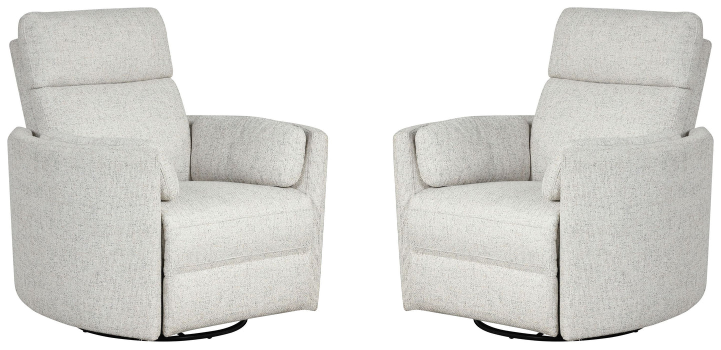 Parker Living Radius - Natural Beauty Quartz Power Swivel Glider Recliner Two Pack