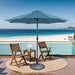 Soli 9' Outdoor Umbrella w/ Auto Tilt + 21" Round Base - Visions in Furniture (La Mirada, CA)